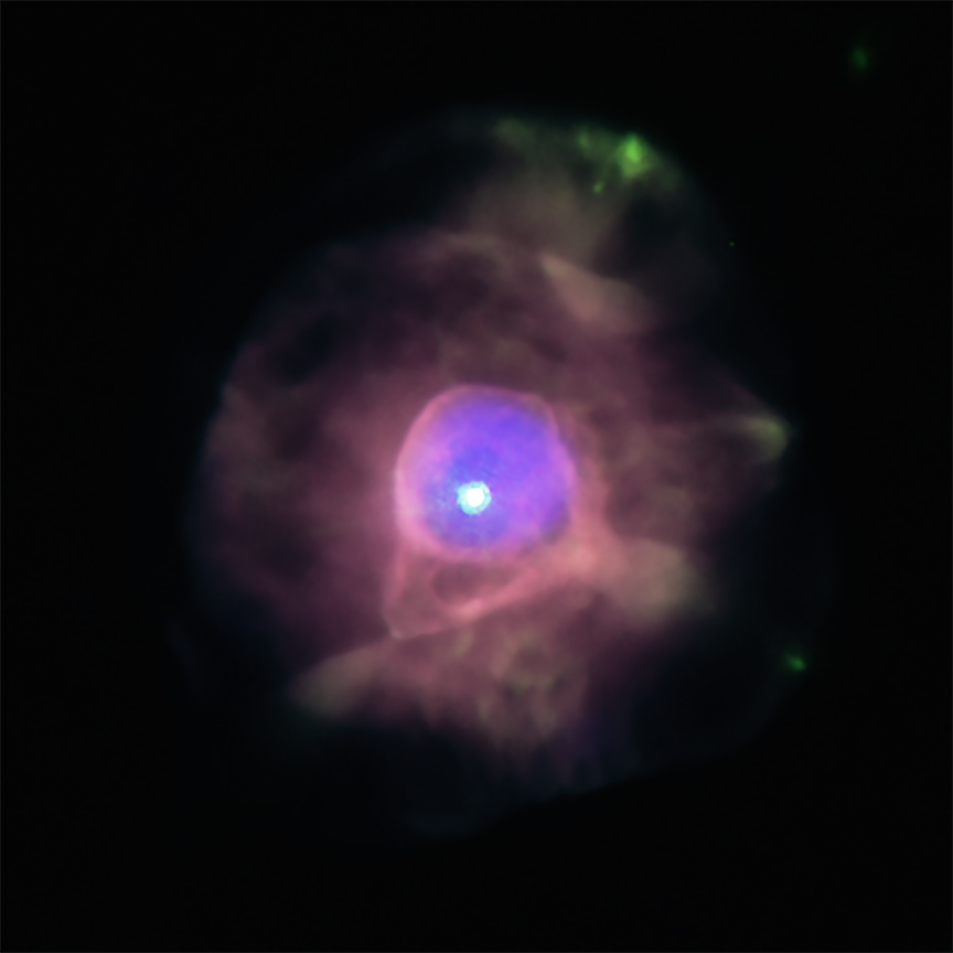 A Cosmic Amethyst in a Dying Star